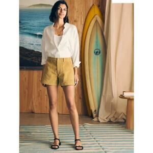 FAHERTY Cord Patch Pocket corduroy Short Stretch Burnt Yellow Women's Size 2